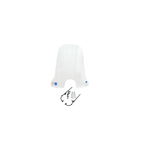 windscherm Regia met bevestigingsset hoog ronde koplamp (made in EU) helder 73cm BTC Riva, china lx/napoli, gts toscana, Momo Mo