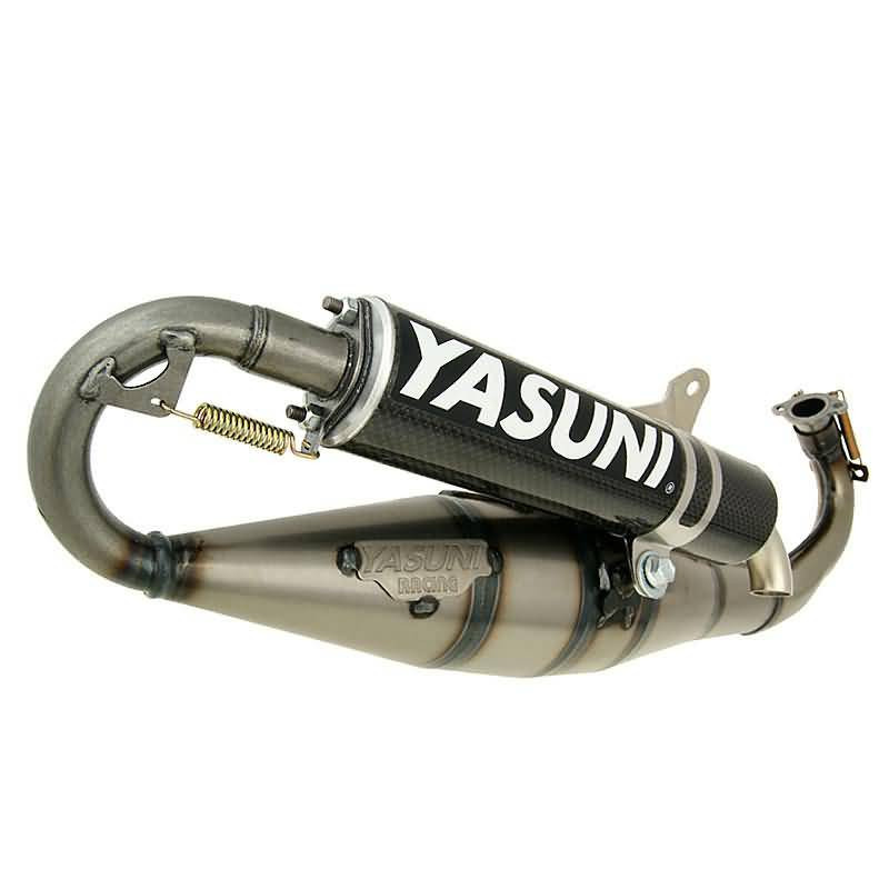 uitlaat yasuni carrera c16 blank/carbon sco piaggio 2t tub423c