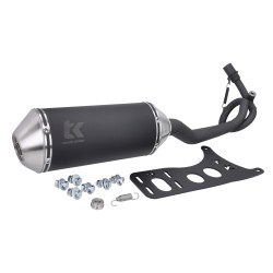 uitlaat Turbokit (made in EU) e-keur 3v '18-'19 zwart sprint 125 4t, vespa, primavera 125 4t
