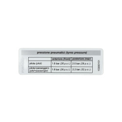 sticker Piaggio original tire pressure Primavera, sprint 1g000151