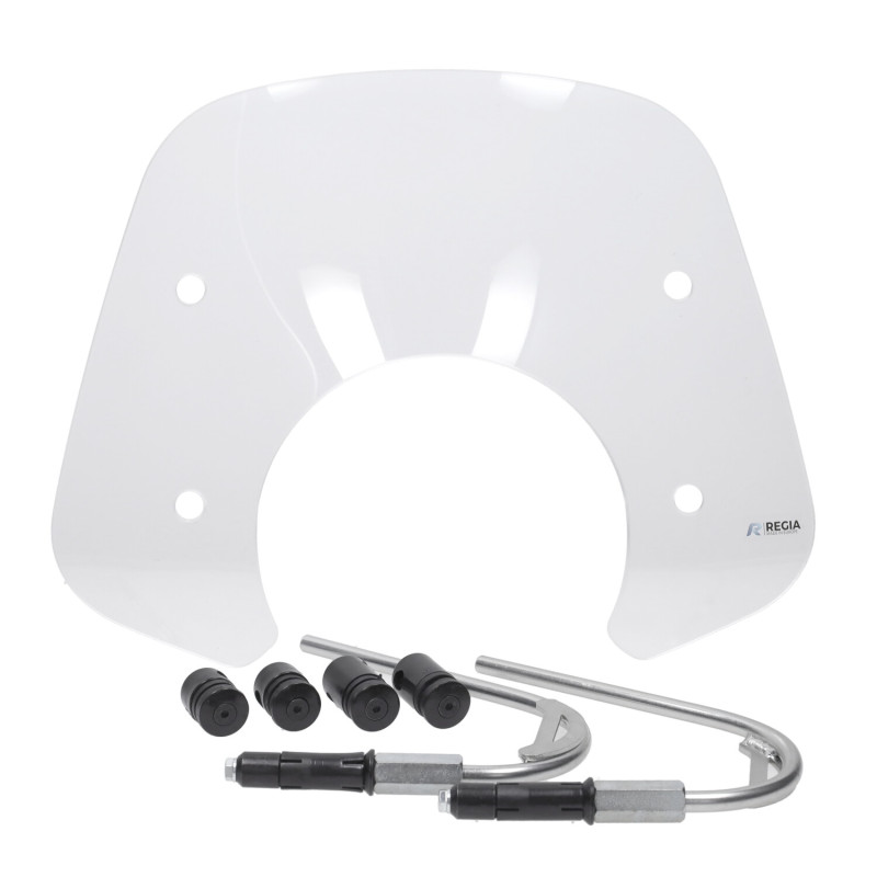 windshield Regia + mounting kit low low (made in EU) 2024 clear gts all models
