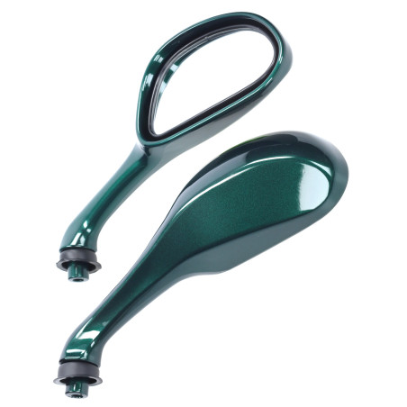 mirror set Fast Arrow painted British racing green Gilera Runner 50/125/180, zip2000