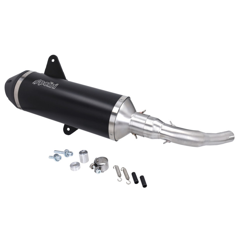 uitlaat polini vespa zwart gts 125-300 4t 190.0041