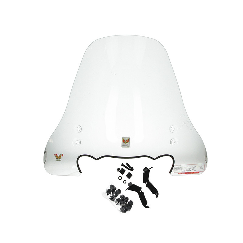 windscherm isotta met bevestigingsset hoog agm Goccia GEV1000, btc new jog, nipponia e-rex, scootmobiel, BTC City, BTC F35