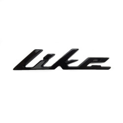 emblem Kymco original word [like] leg shield black gloss new like 86102-acc1-e10-t03