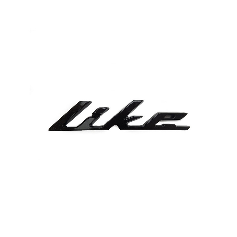 emblem Kymco original word [like] leg shield black gloss new like 86102-acc1-e10-t03