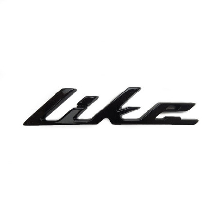 emblem Kymco original word [like] leg shield black gloss new like 86102-acc1-e10-t03