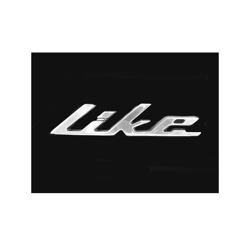 emblem Kymco original word [like] leg shield chrome new like 86102-acc1-e10-t01