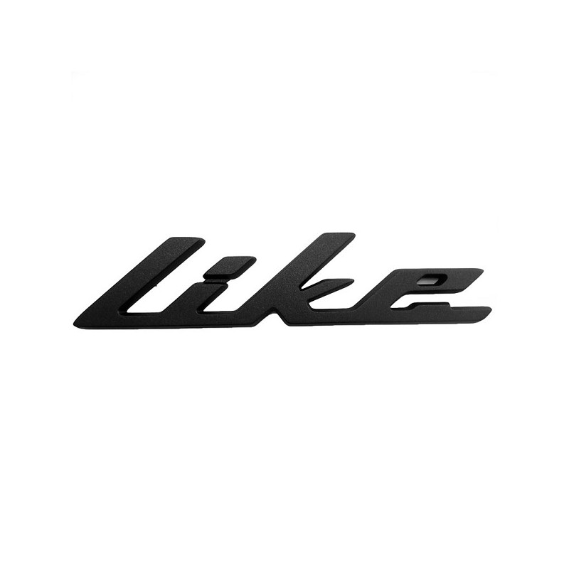 emblem Kymco original word [like] side cover grey matt new like 86202-acc1-e10-t02
