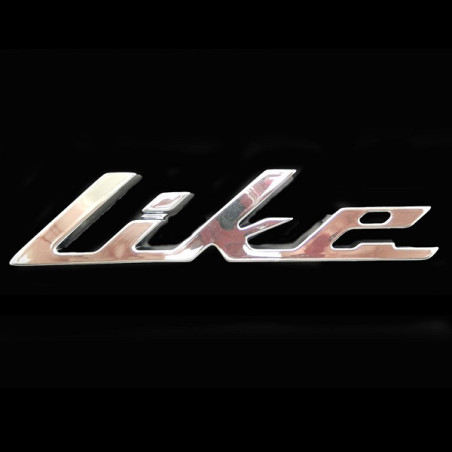 embleem Kymco origineel woord [like] zijscherm chroom new like 86202-acc1-e10-t01