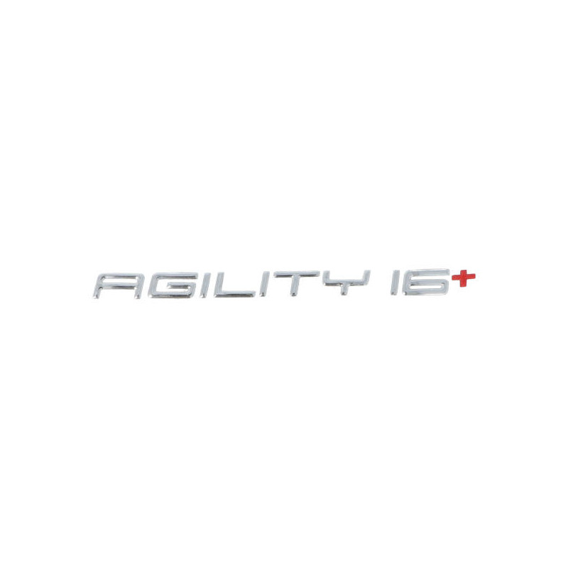 emblem Kymco original word [agility 16+] side cover agility 16inch 86202-alj8-e10-t01