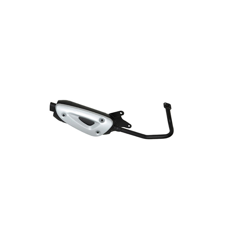 uitlaat tecno standaard model straight (made in EU) 10 inch zwart kisbee 4t, sco china 4t, sco gy6