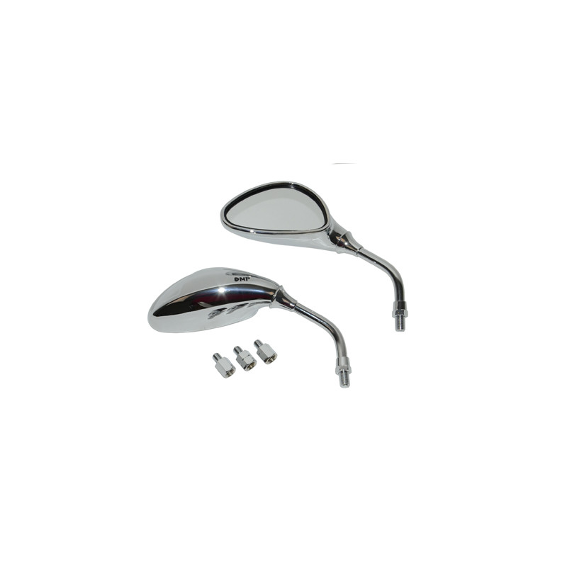 spiegelset DMP kort M8, M10 chroom scooter