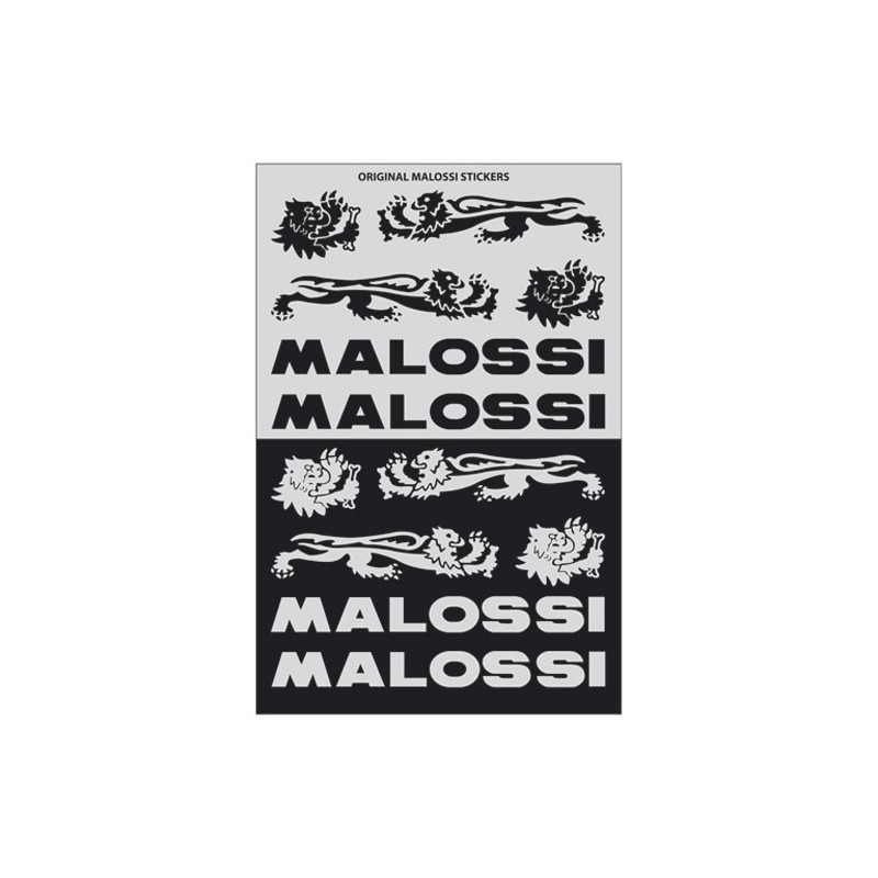sticker set Malossi black/silver 12-parts 3320623