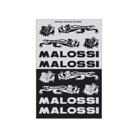 sticker set Malossi black/silver 12-parts 3320623