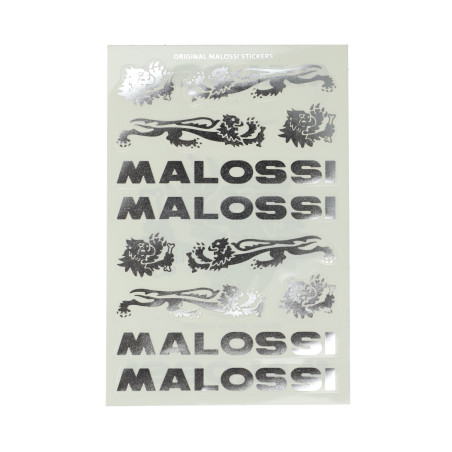 stickerset malossi chroom/grijs 12-delig 3314465
