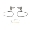mirror set DMP handlebar mount oval motorbike/scooter oval chrome gts all models, scooter, sprint, zip