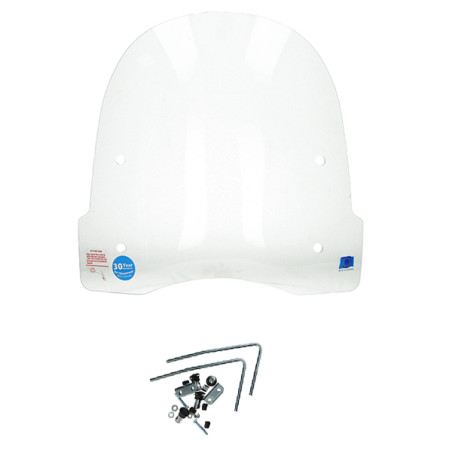 windshield Regia with mounting set universal scooter small (made in EU) clear scooter, scootmobiel