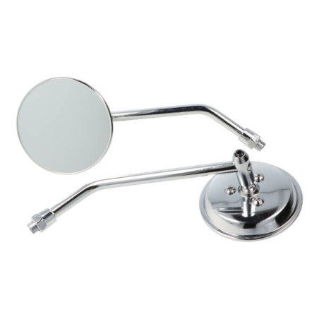 spiegel DMP rond 80mm verstelbaar 10mm chroom unique