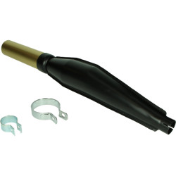 exhaust Jamarcol cross with braces + strap (expansion) 28mm black/gold moped