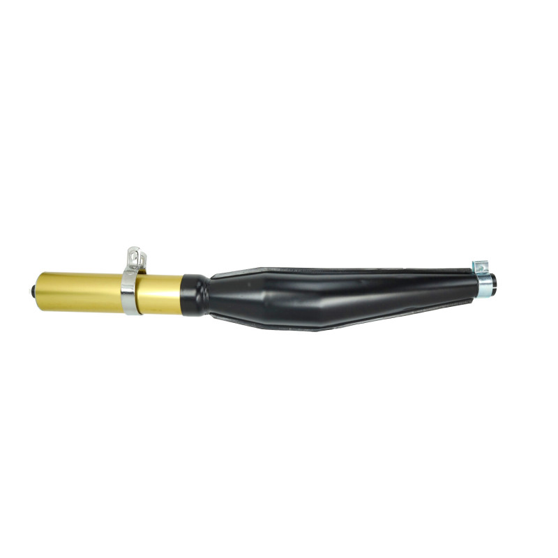 exhaust Jamarcol cross with braces + strap (expansion) 32mm black/gold moped