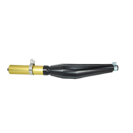 exhaust Jamarcol cross with braces + strap (expansion) 32mm black/gold moped