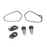 spiegelset DMP stuurbevestiging ovaal bar-end CNC o.a. carbon gts alle mod., scooter, sprint, zip