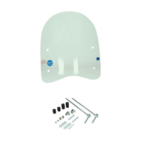 windshield Regia with mounting set universal low clear scootmobiel