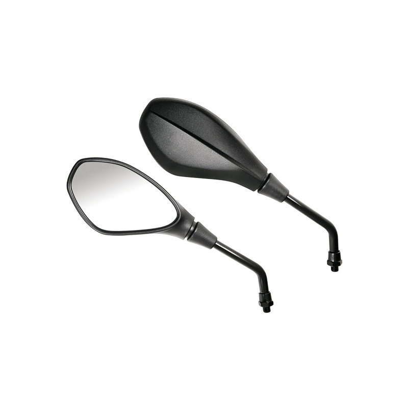 spiegelset lampa universeel Dike m10x1.25 zwart motorfiets 90347
