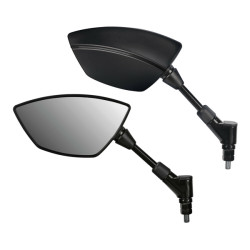 spiegelset lampa universeel e-keur ovaal BAT m10x1.25 zwart motorfiets 91634