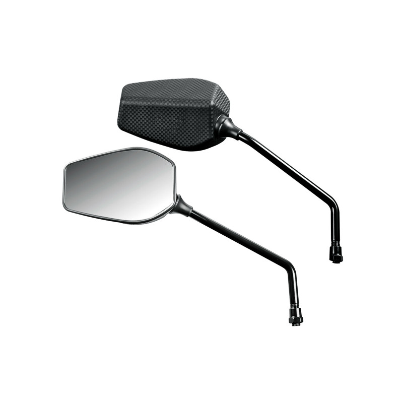 mirror set Lampa E-06 label universal m10x1.25 carbon motorcycle 90489
