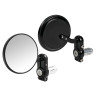 spiegelset lampa bar end universeel Dernier rond zwart motorfiets, scooter 90491
