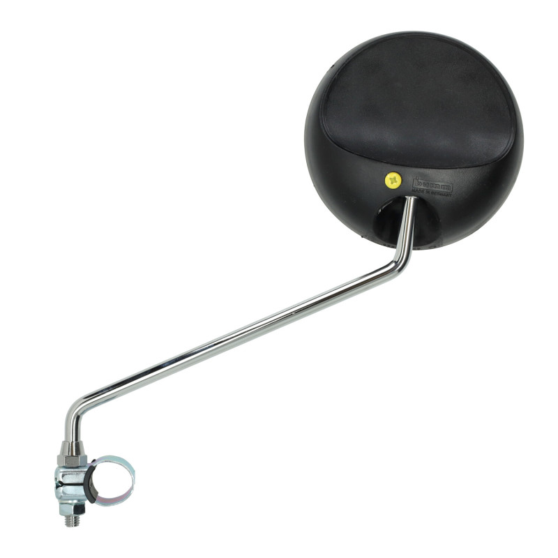spiegel bumm rond + klem links/rechts zwart/chroom a35, hercules prima, puch maxi, a3 922/15p