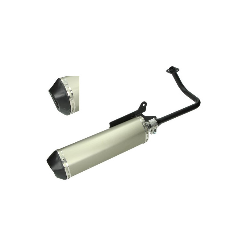 uitlaat jamarcol ovaal (made in EU) (model Akrapovic) alu/zwart agm VX50, BTC Riva, china lx/napoli, gts toscana, La Souris Sour