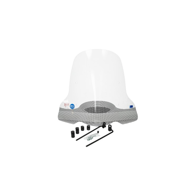 windshield Regia with mounting set (made in EU) 60cm clear ecooter E1