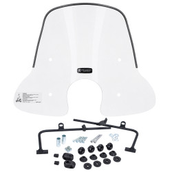 windshield Peugeot original with mounting set low 32.5cm clear django pg530-dja-0gm