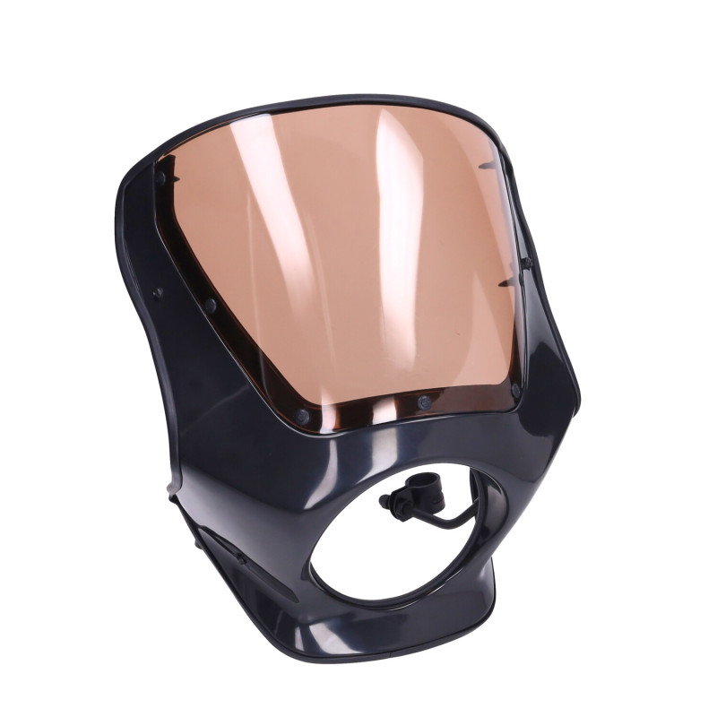 stuurkuip compleet + montageset koplampspoiler zwart ongespoten honda, mb, mb8