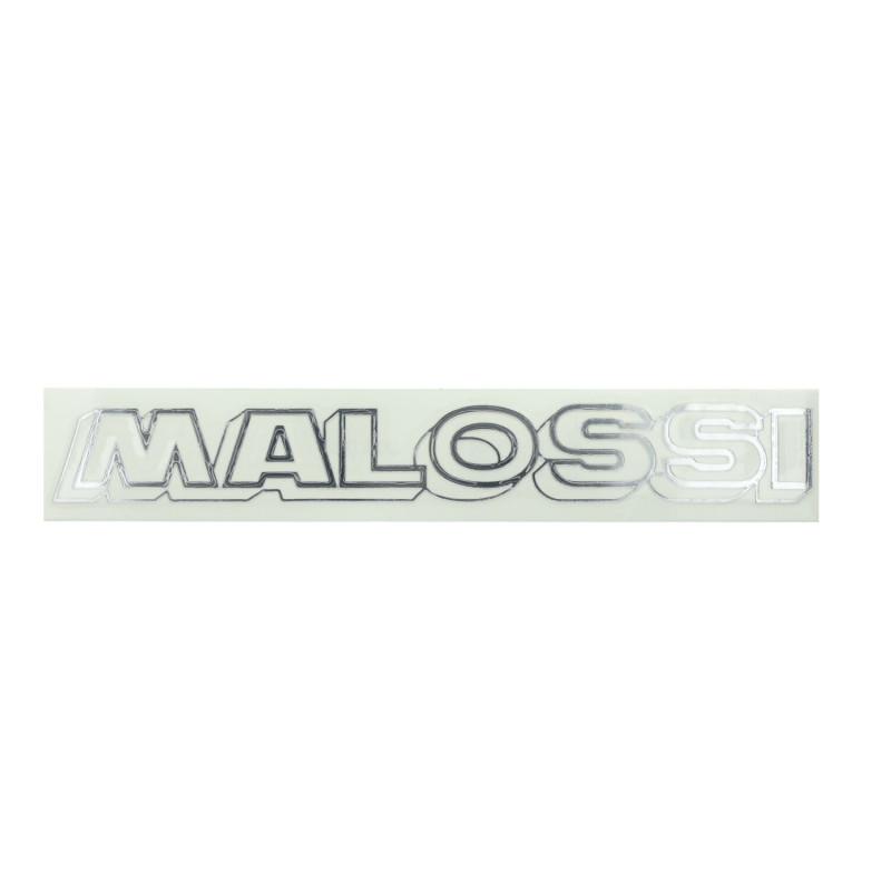 sticker malossi woord [malossi] 22cm chroom 3311439x