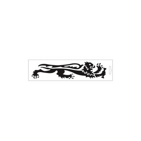 sticker universeel malossi leeuw rechts 14cm zwart 339765 op op