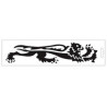 sticker universeel malossi leeuw rechts 14cm zwart 339765 op op