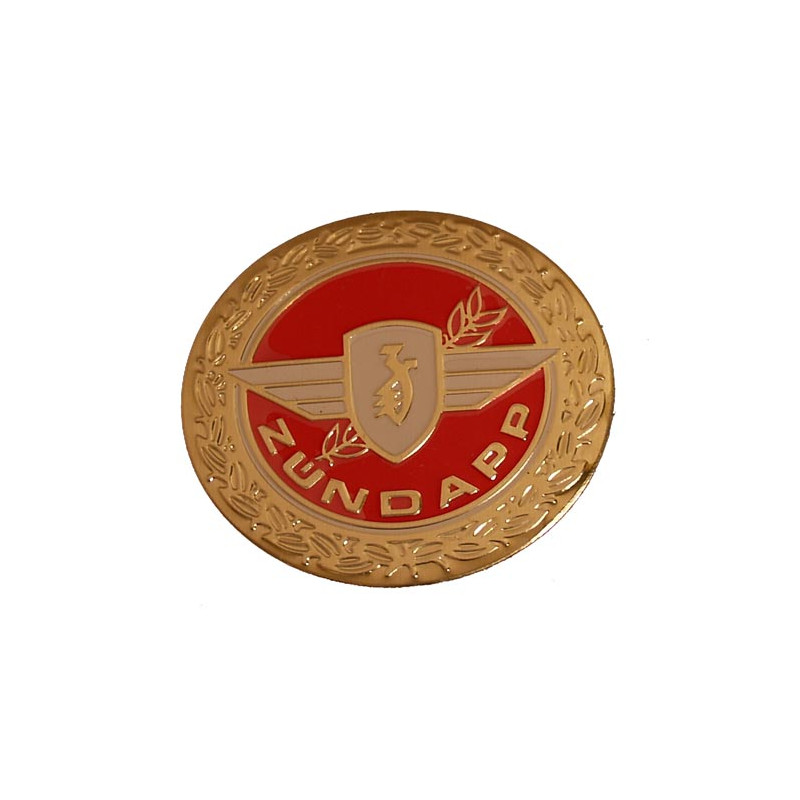 embleem benzinetank rond rood/goud zundapp z440-20.100/r