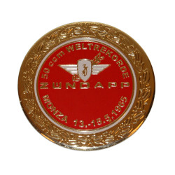embleem benzinetank rond rood/goud zundapp monza z517-12.127/r