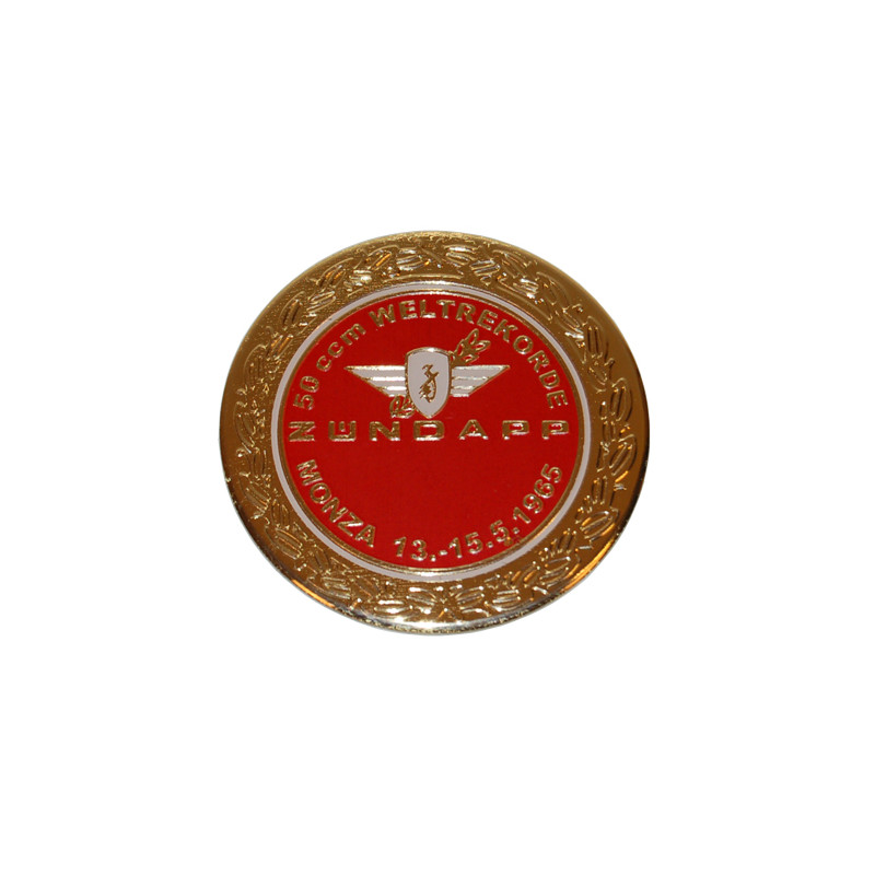embleem benzinetank rond rood/goud zundapp monza z517-12.127/r