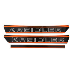 stickerset benzinetank zwart/oranje kreidler