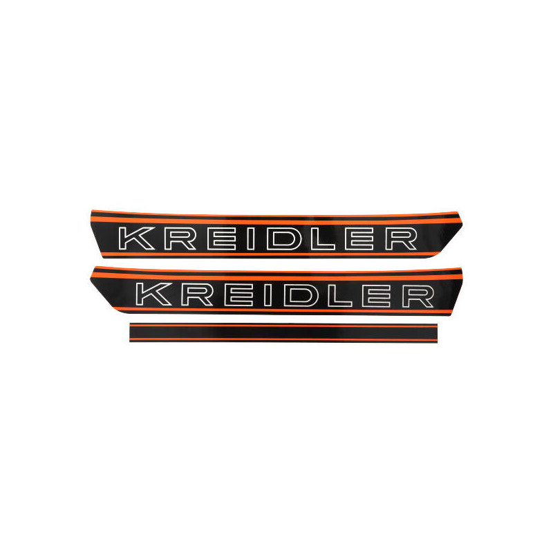 sticker set fuel tank black/orange kreidler