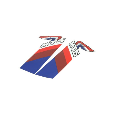 stickerset benzinetank Honda blauw/bruin/rood 2-delig mt
