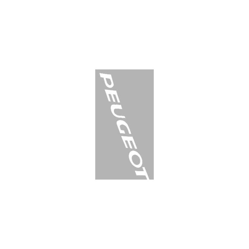 sticker woord [peugeot] wit 2-delig
