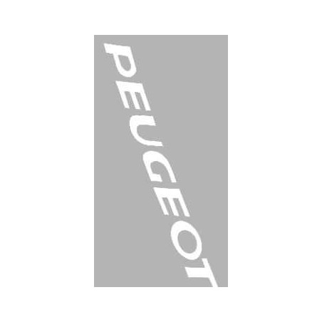 sticker woord [peugeot] wit 2-delig