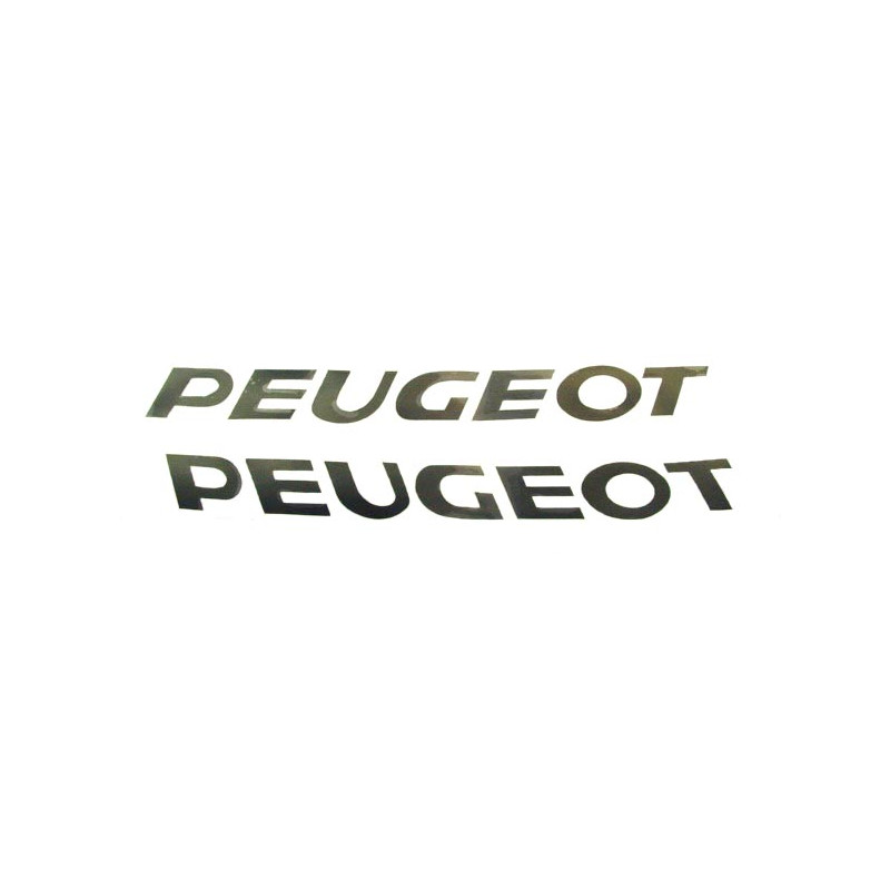 sticker woord [peugeot] zwart 2-delig