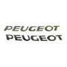 sticker woord [peugeot] zwart 2-delig